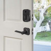 Yale - Assure Lock 2 Touch with Wi-Fi and Valdosta Lever - Black Suede - Left View