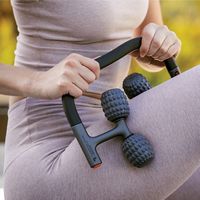 Sharper Image - Flex Roller, Modular Massager with 8 Attachments - Black - Left View