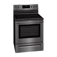 Frigidaire - 5.3 Cu. Ft. Self-Cleaning Freestanding Electric Range - Black stainless steel - Left View
