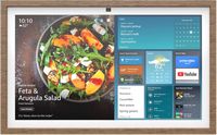 Amazon - Echo Show 15 Frame - Light wood - Left View