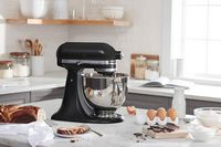 KitchenAid - Artisan Series 5 Quart Tilt-Head Stand Mixer - KSM150PSBM - Black Matte - Left View