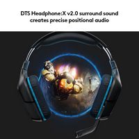 Logitech - G432 Wired Gaming Headset for PC - Black/Blue - Left View
