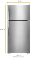 Whirlpool - 14.3 Cu. Ft. Top-Freezer Refrigerator - Monochromatic Stainless Steel - Left View