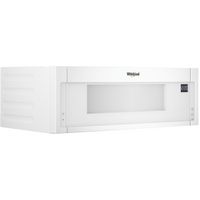 Whirlpool - 1.1 Cu. Ft. Low Profile Over-the-Range Microwave Hood Combination - White - Left View