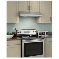 Broan Glacier - 36 inches - Convertible - Under cabinet Range Hood - Stainless steel - Left View