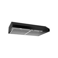 Broan Glacier - 36 inches - Convertible - Under cabinet Range Hood - Black - Left View