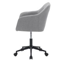 CorLiving - Marlowe Upholstered Button Tufted Task Chair - Light Grey - Left View