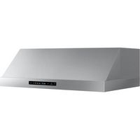 Samsung - 30 inches - Externally Vented & Recirculating - Under cabinet Range Hood - Stainless Steel - Left View