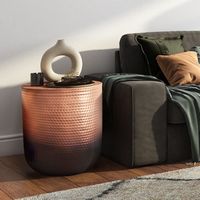 Simpli Home - Nova Metal Side Table - Copper Ombre - Left View