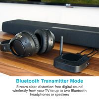 MEE audio - Connect Hub TV Bluetooth Audio Transmitter and Receiver for Headphones and Speakers -... - Left View