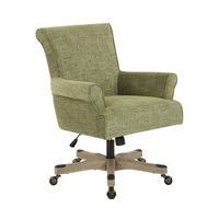 OSP Home Furnishings - Megan Office Chair - Green/Brushed Gray - Left View