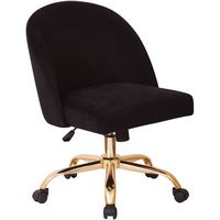 OSP Home Furnishings - Layton Mid Back Office Chair - Black/Gold - Left View