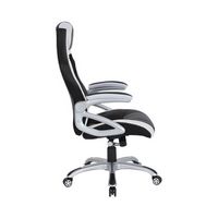 OSP Home Furnishings - Race Gaming Chair - White/Black - Left View