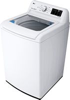 LG - 4.5 Cu. Ft. High-Efficiency Top-Load Washer with TurboDrum Technology - White - Left View