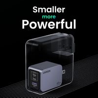 UGREEN - Nexoede Pro 65W USB-C Charger Set, PPS 3-Port Compact Foldable GaN Charger for MacBook P... - Left View