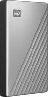 WD - My Passport Ultra for Mac 2TB External USB 3.0 Portable Hard Drive - Silver - Left View