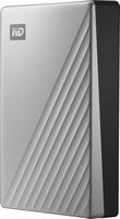 WD - My Passport Ultra for Mac 4TB External USB 3.0 Portable Hard Drive - Silver - Left View