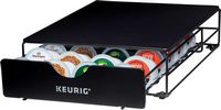 Keurig - 24 K-Cup Coffee Pods Slim Non-Rolling Storage Drawer - Black - Left View