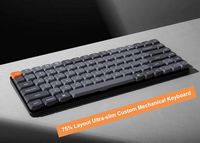 Keychron - K3 Max 75% Custom Wireless RGB Mechanical Keyboard with Programmable QMK/VIA Hot-Swapp... - Left View