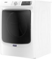 Maytag - 7.3 Cu. Ft. Stackable Electric Dryer with Steam and Extra Power Button - White - Left View