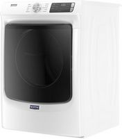 Maytag - 7.3 Cu. Ft. Stackable Gas Dryer with Extra Power Button - White - Left View