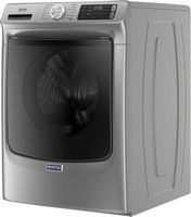 Maytag - 4.8 Cu. Ft. High Efficiency Stackable Front Load Washer with Steam and Fresh Hold - Meta... - Left View