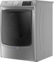 Maytag - 7.3 Cu. Ft. Stackable Gas Dryer with Steam and Extra Power Button - Metallic Slate - Left View