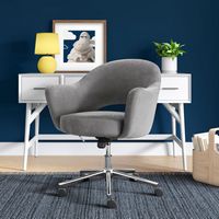 Serta - Valetta Upholstered Home Office Chair - Fabric - Gray - Left View