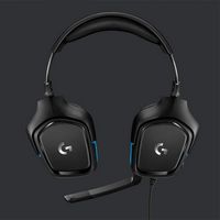 Logitech - G432 Wired Gaming Headset for PC - Black/Blue - Left View