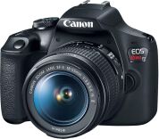 Canon - EOS Rebel T7 DSLR Video Camera with 18-55mm Lens - Black - Left View