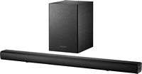 Insignia™ - 2.1-Channel Soundbar with Wireless Subwoofer - Black - Left View