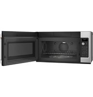 Café - 1.7 Cu. Ft. Convection Over-the-Range Microwave with Sensor Cooking - Stainless Steel - Left View