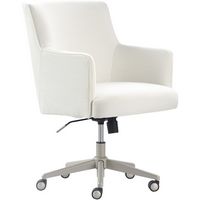 Finch - Belmont Modern Twill Home Office Chair - Gray/Ivory - Left View