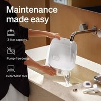 PETLIBRO - Dockstream 2 Smart Fountain, App Monitoring 3L Pet Water Fountain - White / Ivory - Left View