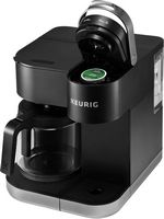 Keurig - K-Duo 12-Cup Coffee Maker and Single Serve K-Cup Brewer - Black - Left View