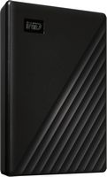 WD - My Passport 1TB External USB 3.0 Portable Hard Drive - Black - Left View