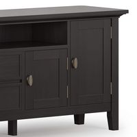 Simpli Home - Redmond SOLID WOOD 72 inch TV Media Stand in Hickory Brown For TVs up to 80 inches ... - Left View