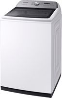 Samsung - 5.4 Cu. Ft. High-Efficiency Top Load Washer with Active WaterJet - White - Left View