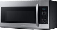 Samsung - 1.9 Cu. Ft.  Over-the-Range Microwave with Sensor Cook - Stainless Steel - Left View
