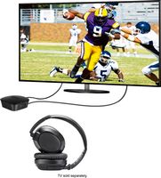 MEE audio - Connect T1CMA Wireless TV Headphone System with Over-the-Ear Headphones and Bluetooth... - Left View