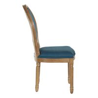 OSP Home Furnishings - Lillian Oval Back Chair - Klein Azure - Left View