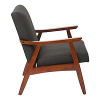 OSP Home Furnishings - Davis Mid-Century Fabric Armchair - Klein Charcoal - Left View