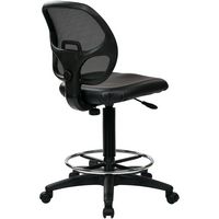 WorkSmart - DC Series Vinyl Drafting Chair - Black - Left View