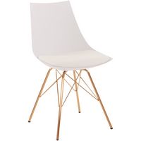 OSP Home Furnishings - Oakley Chair - White/Gold - Left View