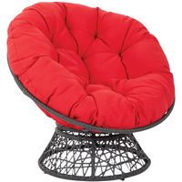 OSP Home Furnishings - Papasan Chair - Red - Left View