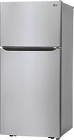 LG - 20.2 Cu. Ft. Top-Freezer Refrigerator - Stainless Steel - Left View