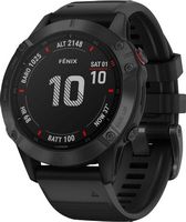 Garmin - fēnix 6 Pro GPS Smartwatch 47mm Fiber-Reinforced Polymer - Black - Left View