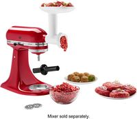 KitchenAid - Food Grinder Attachment for Stand Mixer - White - Left View