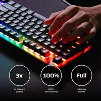 HyperX - Alloy Origins Full-size Wired Mechanical Red Switch Gaming Keyboard with RGB Back Lighti... - Left View