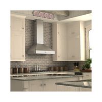 ZLINE - 36 inches - Externally Vented - Wall Range Hood - Brushed Stainless Steel - Left View